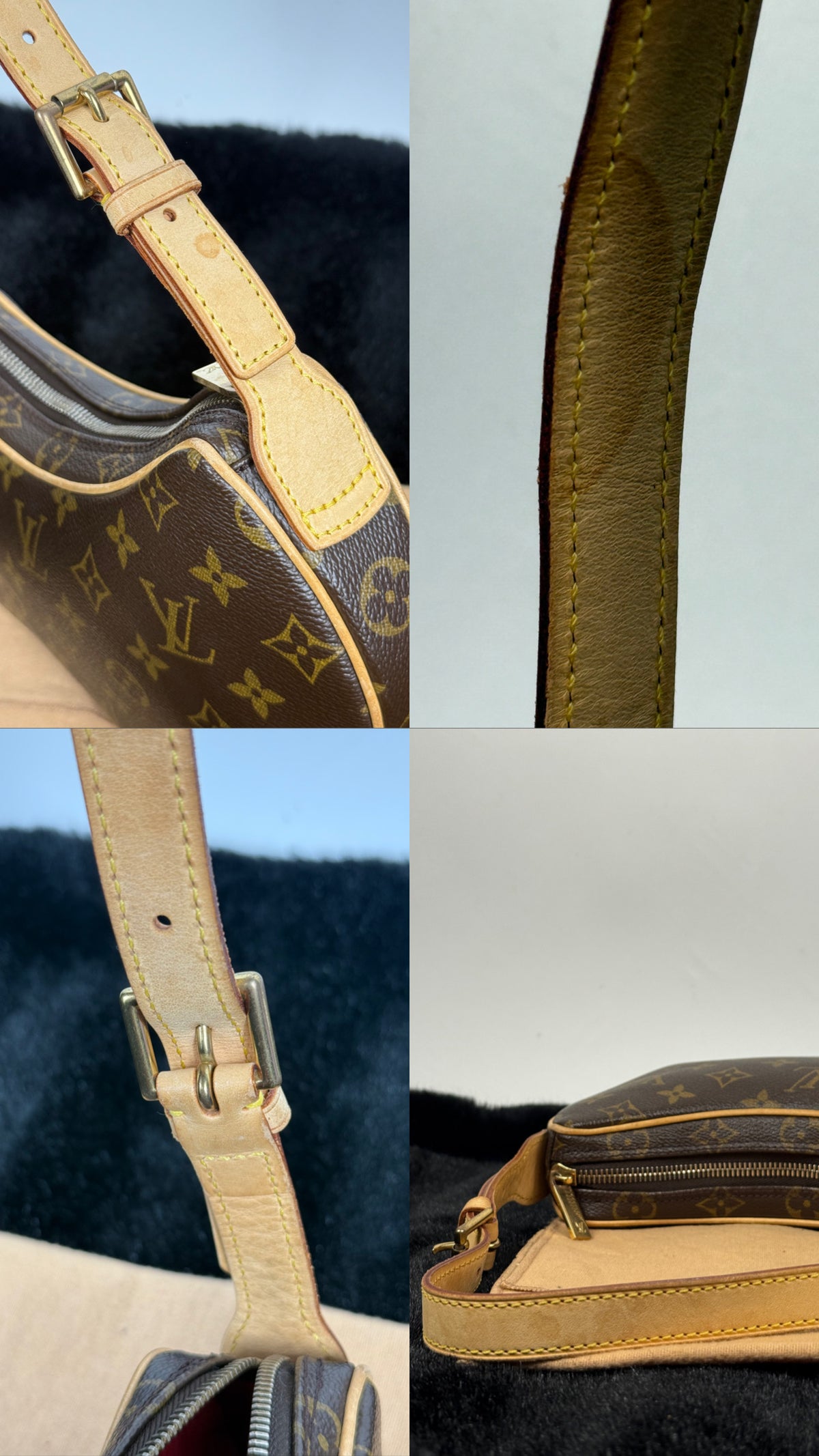 Louis Vuitton Croissant PM Monogram Vintage Originale – Borsa a Spalla Donna
